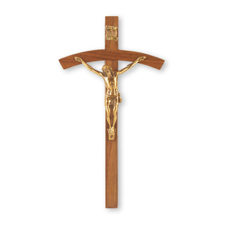 Genuine Walnut Wall Crucifix, 8"