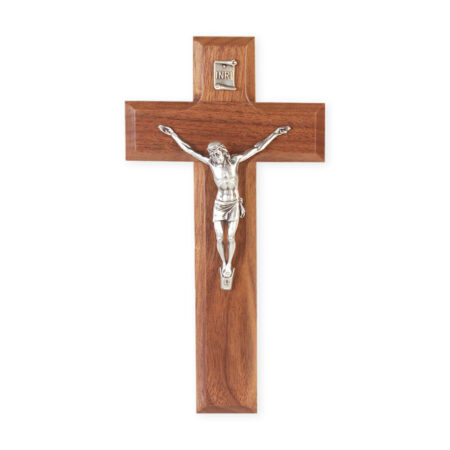 Genuine Walnut Wall Crucifix, 8"