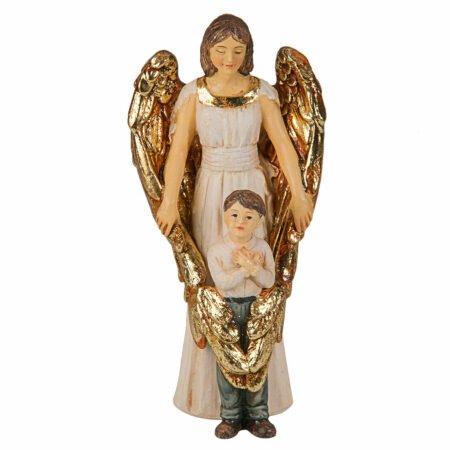Guardian Angel with Boy Resin Statue