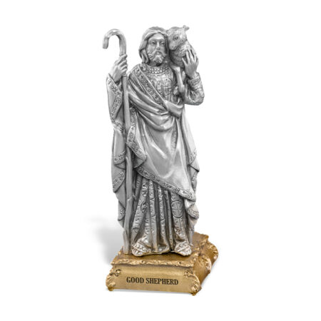 Good Shepherd Pewter Statue
