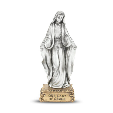 Our Lady of Grace Pewter Statue