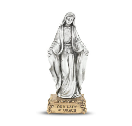 Our Lady of Grace Pewter Statue