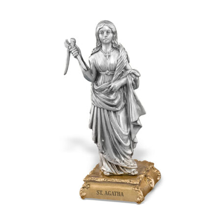 St. Agatha of Sicily Pewter Statue