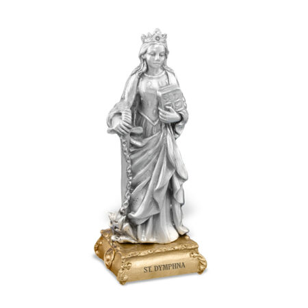 St. Dymphna Pewter Statue
