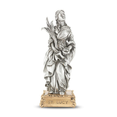 St. Lucy of Syracuse Pewter Statue