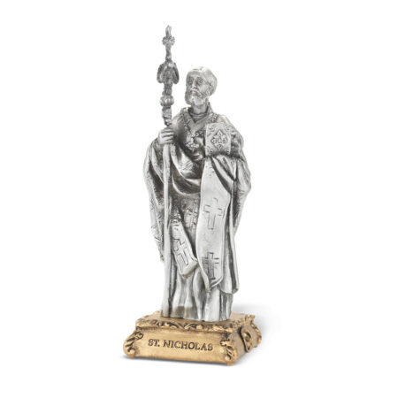 St. Nicholas of Myra Pewter Statue