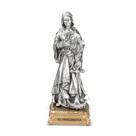 St. Philomena the Virgin Matyr Pewter Statue