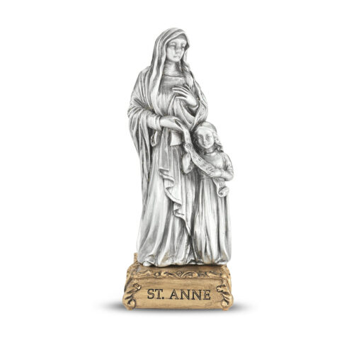 St. Anne (Mother of Mary) Pewter Statue