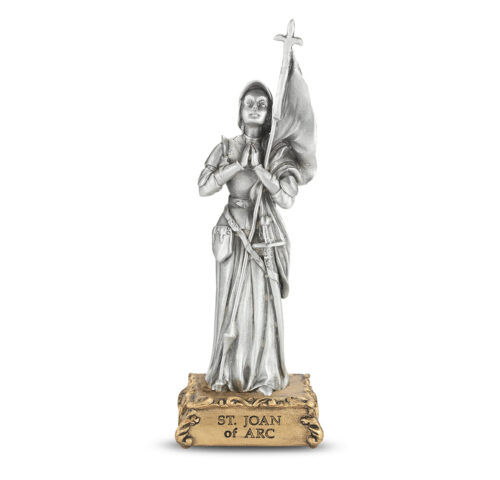 St. Joan of Arc Pewter Statue