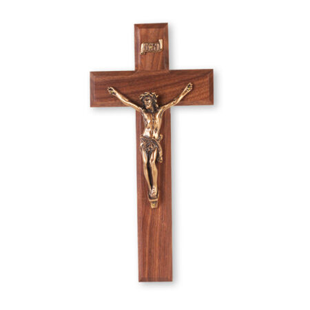 Genuine Walnut Wall Crucifix, 9"]