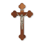 Walnut "Latin Style" Wall Crucifix, 10"