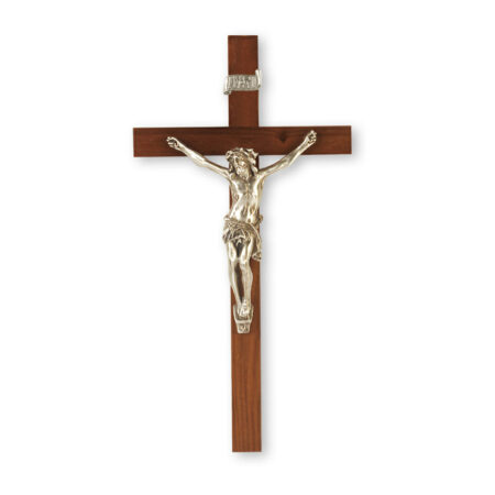 Genuine Walnut Wall Crucifix, 9"]