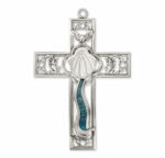 Pewter Baptismal Cross, 6"