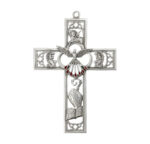 Pewter "Cathedral Touch" Confirmation  Cross, 6"