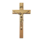 Oak Wood Wall Crucifix, 12"
