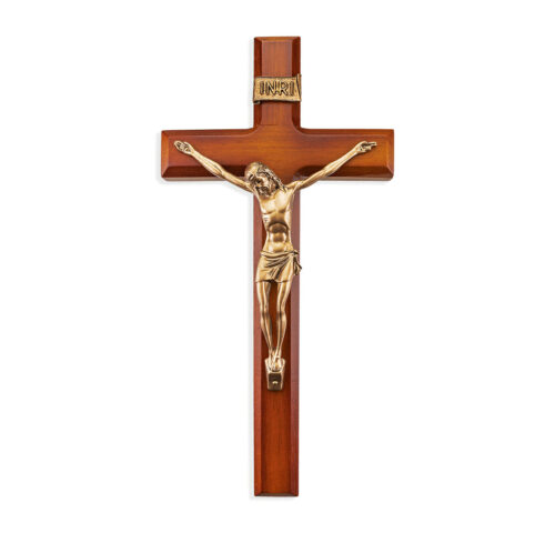 Tutone Wood Wall Crucifix, 12"