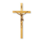 Oak Wood Wall Crucifix, 13"