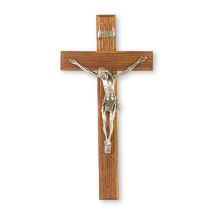 Genuine Walnut Wall Crucifix, 12"