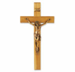 Oak Wall Wood Crucifix, 13"