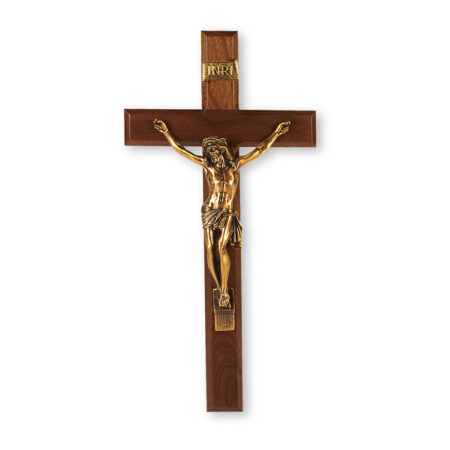 Genuine Walnut Wall Crucifix,, 13"