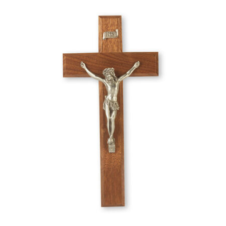 Genuine Walnut Wall Crucifix, 10"