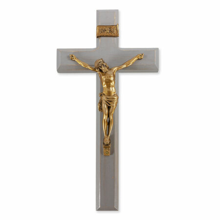 Camtry Gray Wood Wall Crucifix, 11"