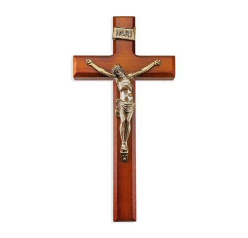 Tutone Wood Wall Crucifix, 11"