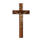 Genuine Walnut Wood Wall Crucifix, 11