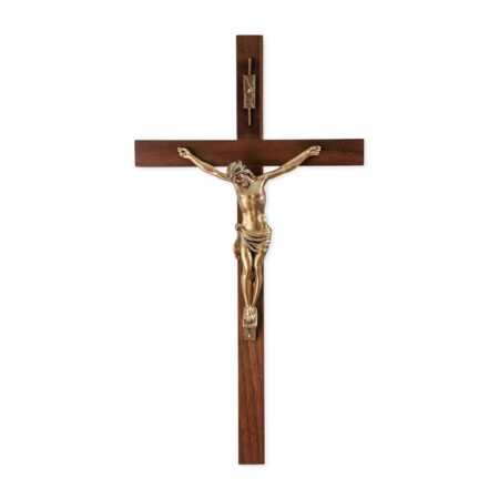 Genuine Walnut Wood Wall Crucifix, 11