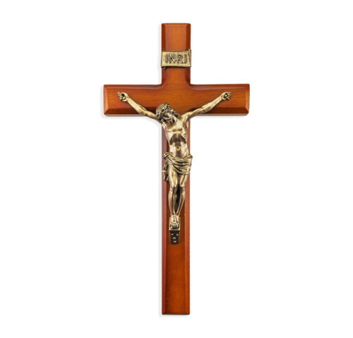 Tutone Wood Wall Crucifix, 12"