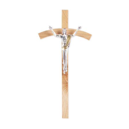 Oak Wood Wall Crucifix, 8"