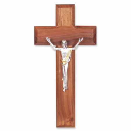 Genuine Walnut Wood Wall Cross, 8"