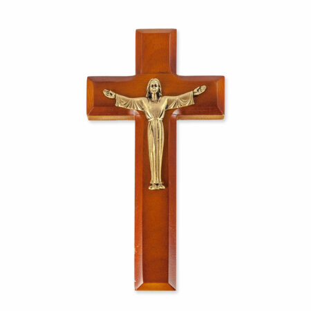 Tutone Wood Wall Crucifix, 8"