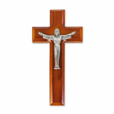 Tutone Wood Wall Crucifix, 8"