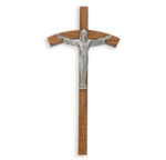 Genuine Walnut Wood Risen Wall Cross, 8"