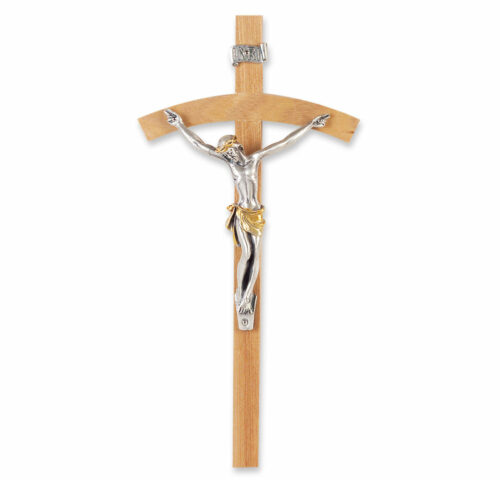 Oak Wood Wall Crucifix, 8"