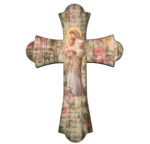 Our Lady of Divine Innocence Wood Cross, 10"