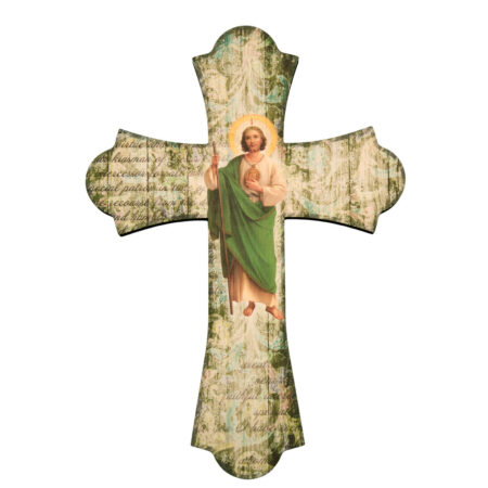 St. Jude Wood Cross, 10"