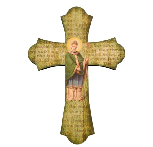 St. Patrick Wood Cross, 10"