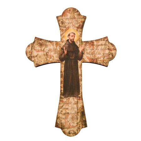 St. Francis Wood Cross, 12"