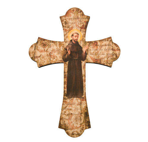 St. Francis Wood Cross, 12"