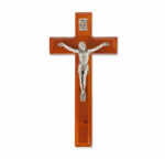 Natural Cherry Wood Crucifix, 7"