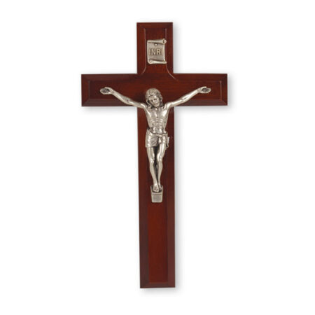 Dark Cherry Wood Wall Crucifix