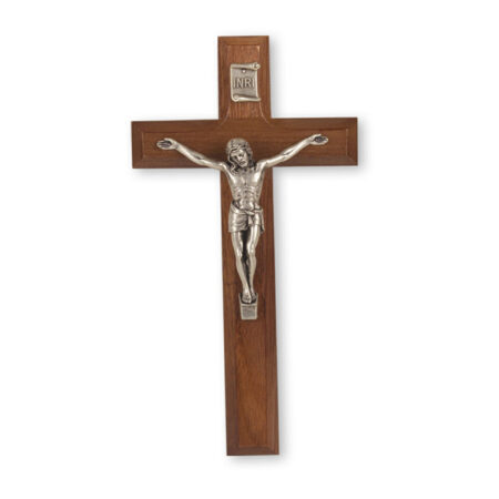 Genuine Walnut Wall Crucifix, 7"