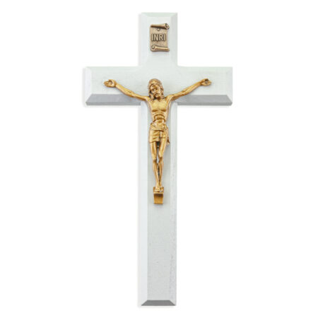 White Wood Crucifix