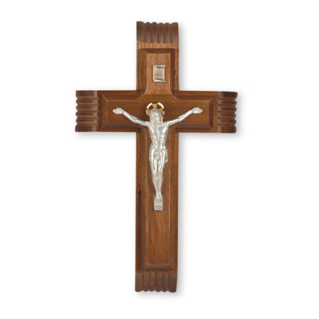 Genuine Walnut Sick Call Crucifix, 10"