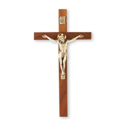 Genuine Walnut Wall Crucifix, 9"]