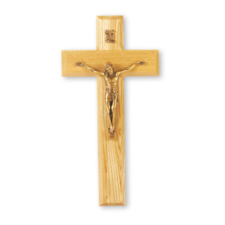 Oak Wall Crucifix, 9"
