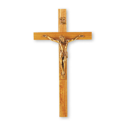 Oak Wall Crucifix, 9"