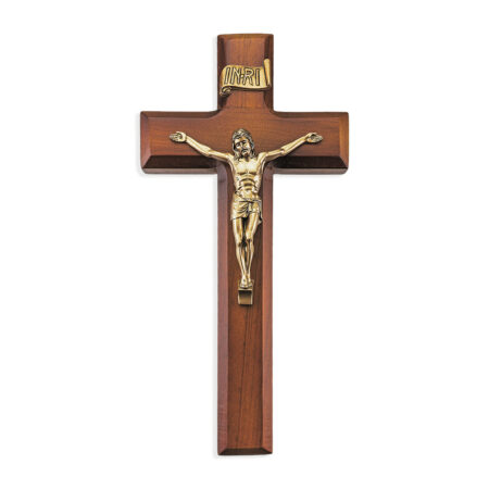 Tutone Wood Wall Crucifix, 9"